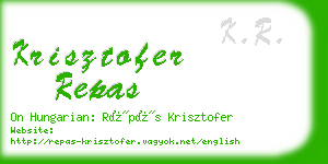 krisztofer repas business card